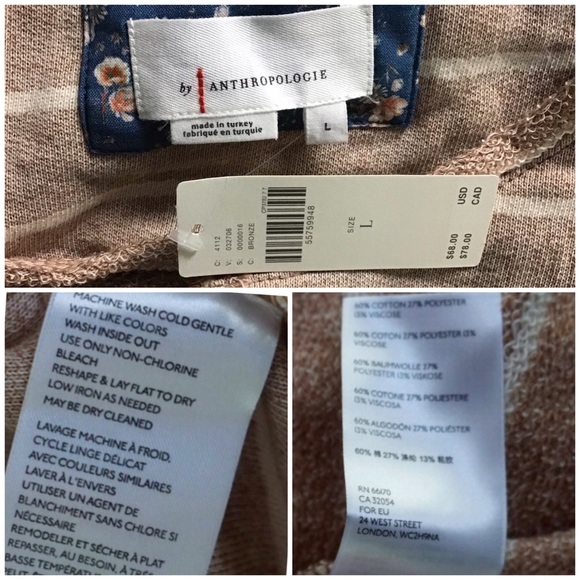 Anthropologie Devin Textured Sweatshirt New L - Picture 7 of 7